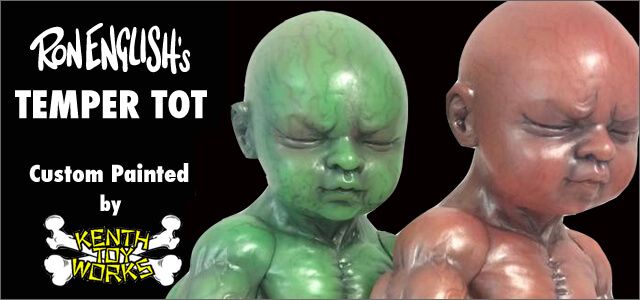 Albino Purple Temper Tot By Kenth Toy Works x Ron English x BlackBook Toy