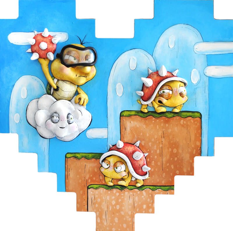 Lakitu and Spinies By One Eyed Girl