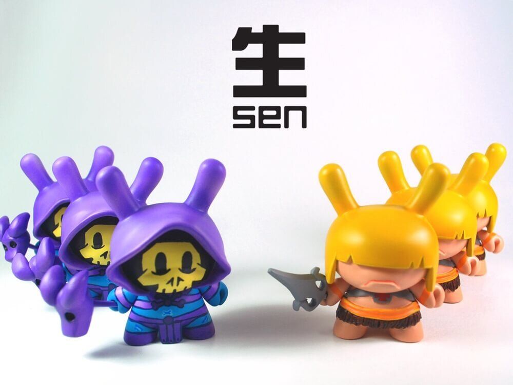 He-Man Skeletor kidrobot Dunny by sen customs