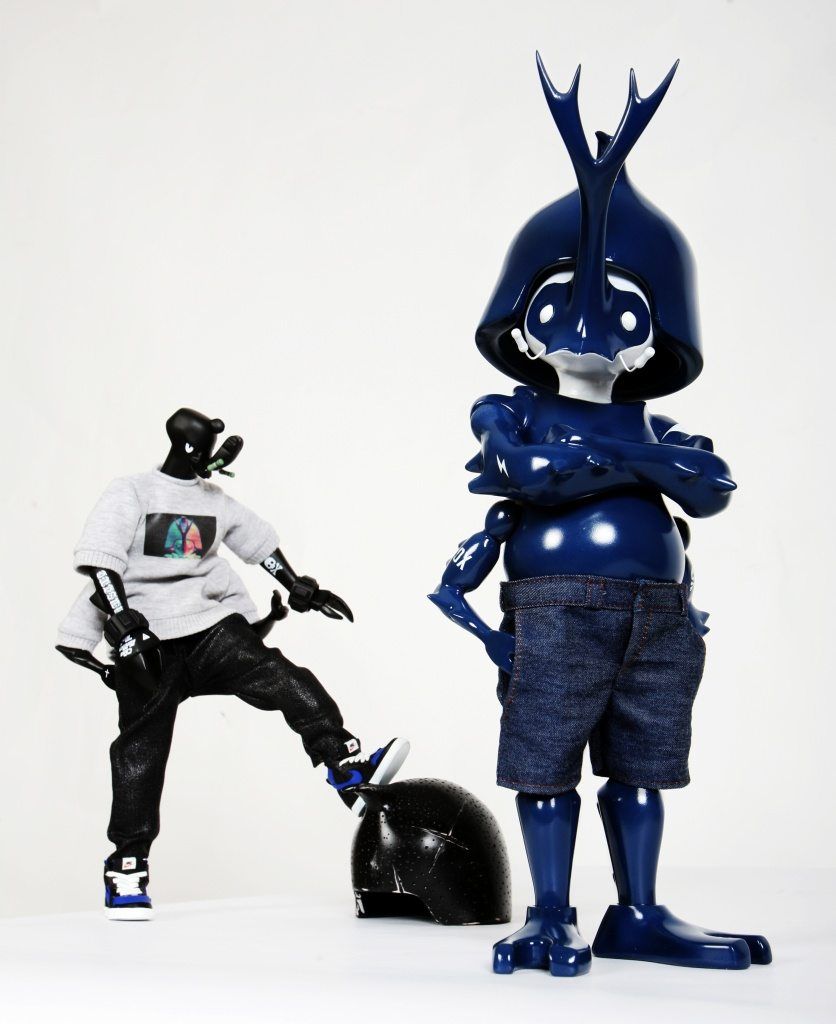Bulletproof Beetles By Lolonine White Pin gold Hangkyu Kim blue