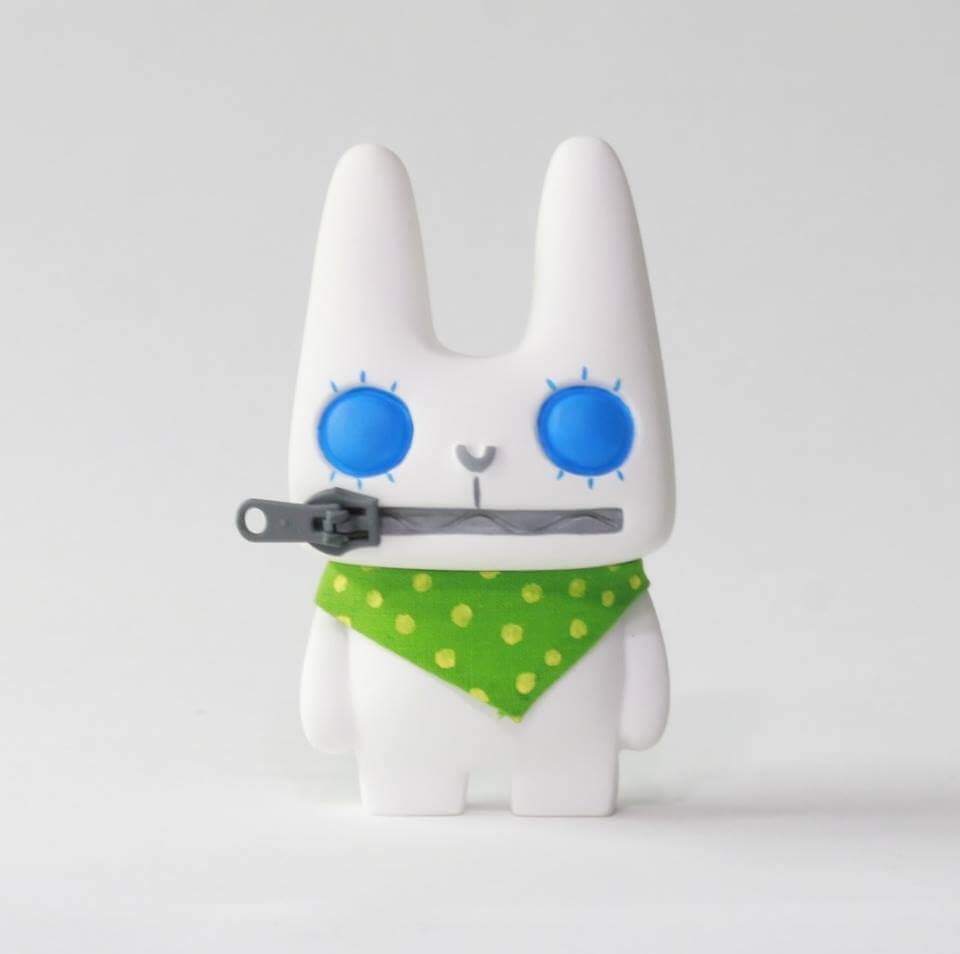 Zipper Rabbit By Eloise Kim White Pin Collective