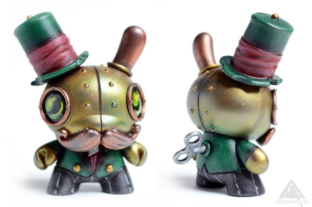 Customised Mechtorian Dunny 2016 kidrobot DOktor A mechtorian tophat