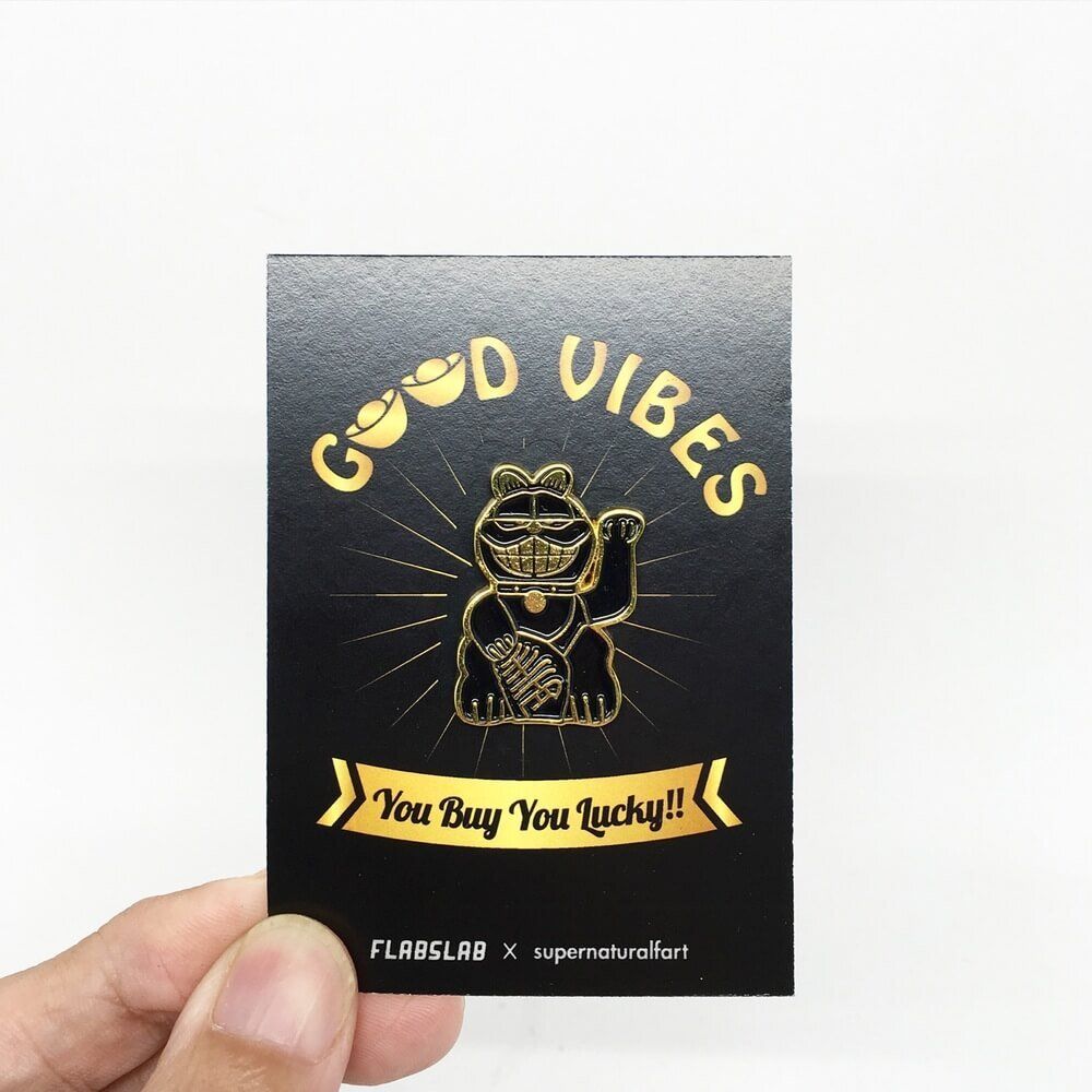 Flab Slab GOOD VIBES enamel pin 1