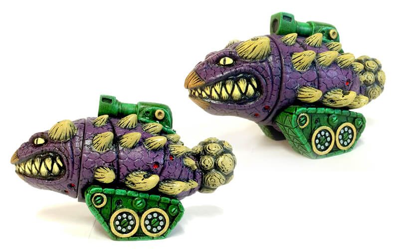 BC Blaster - Tanklaskaur by James Groman One-off custom Vinyl / dry brush acrylic finish $195 (AUD)