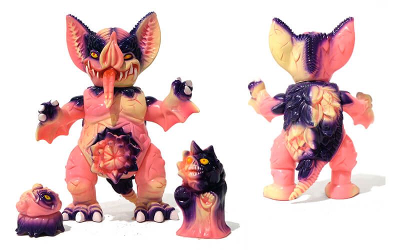 'Dead Eye' Mockbat by Paul Kaiju One-off Custom Sofubi $545 (AUD)