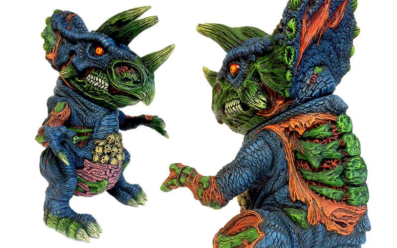 Dieceratops by James Groman One-off custom Vinyl / dry brush acrylic finish $1390 (AUD)