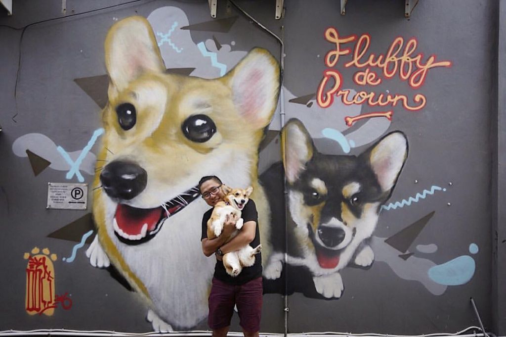Gwen The Corgi By Eric Noah street art