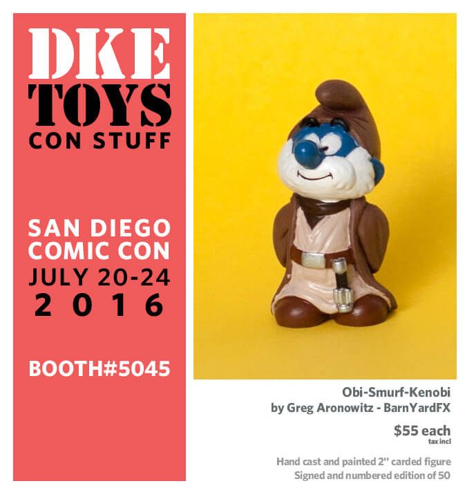 Do your eyes deceive you? Not far now... Artist, producer, director, designer, visual effects artist Greg Aronowitz from BarnYardFX has followed up last year's sold out DCon exclusives with another piece in this ongoing(?) series. Looks like the force is strong with this little blue bearded creature. Hand cast and painted 2" carded figure. Signed and numbered edition of 50. $55 tax included. Instagram @gregaronowitz