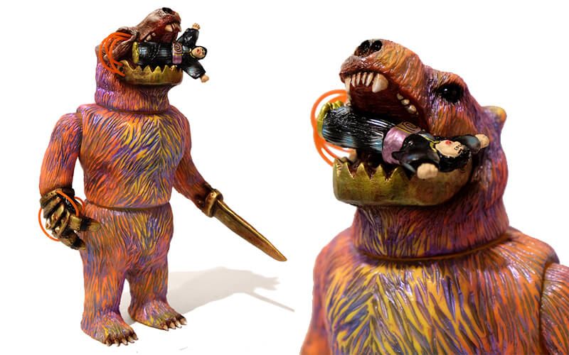 Revenge Kesagake w/ Necromancer Omake by Rampage Toys One-off custom Sofubi Vinyl $200 (AUD)