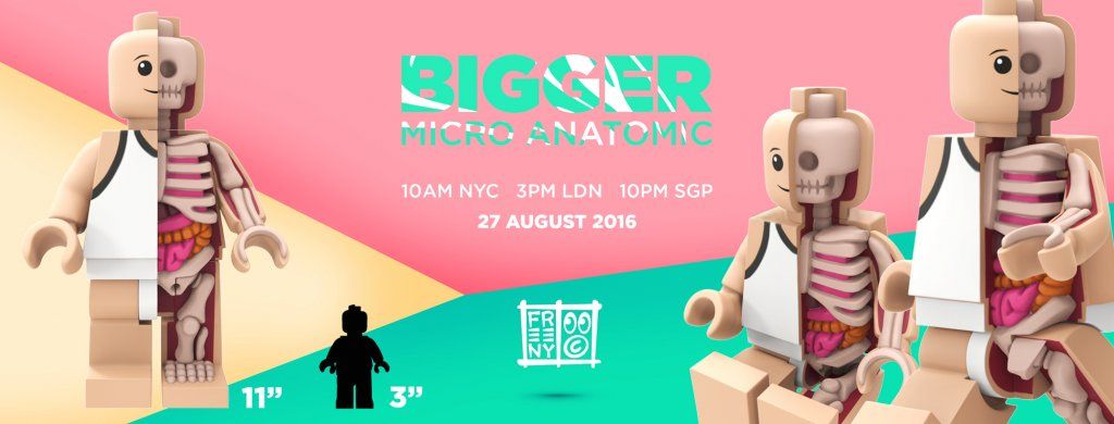 BIG Micro Anatomic lego minifig by Jason Freeny Mighty Jaxx