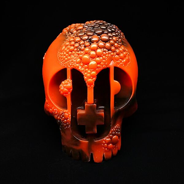 resin-plague-skull-paper-plastick
