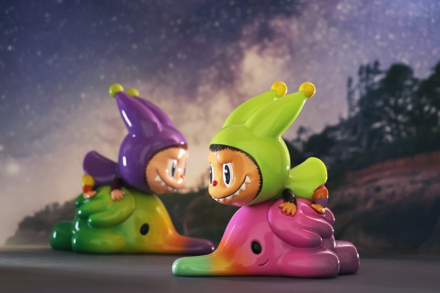 ELFIE & LABUBU H2W PURPLE and GREEN editions By Kasing Lung