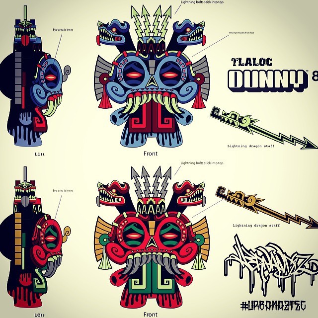Save Jesse Hernandez s Urban aztec 8inch Tlaloc Kidrobot Dunny