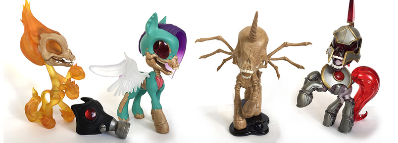 Four Horsies of the Pocalypse bigshot toy works