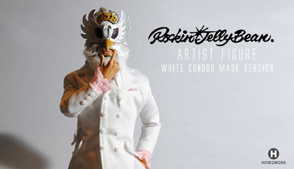 Rockin' Jelly Bean Artist Figure WHITE CONDOR MASK VERSION