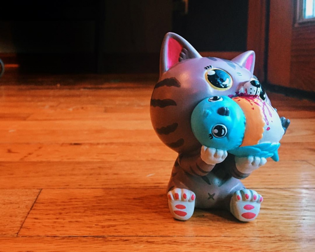 Adorable Circle Of Life Art Collectables By Alex Solis cat and bird