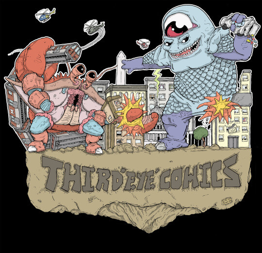 Three Eyed Kaiju by Chris Pyrate x Third Eye Comics 2