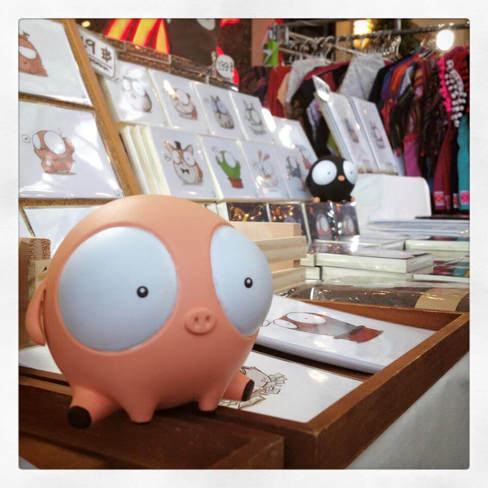 SUKGLOM RoundPiggy by T Glompone Art Toy Pig