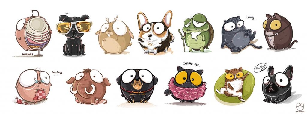 SUKGLOM RoundPiggy by T Glompone drawings