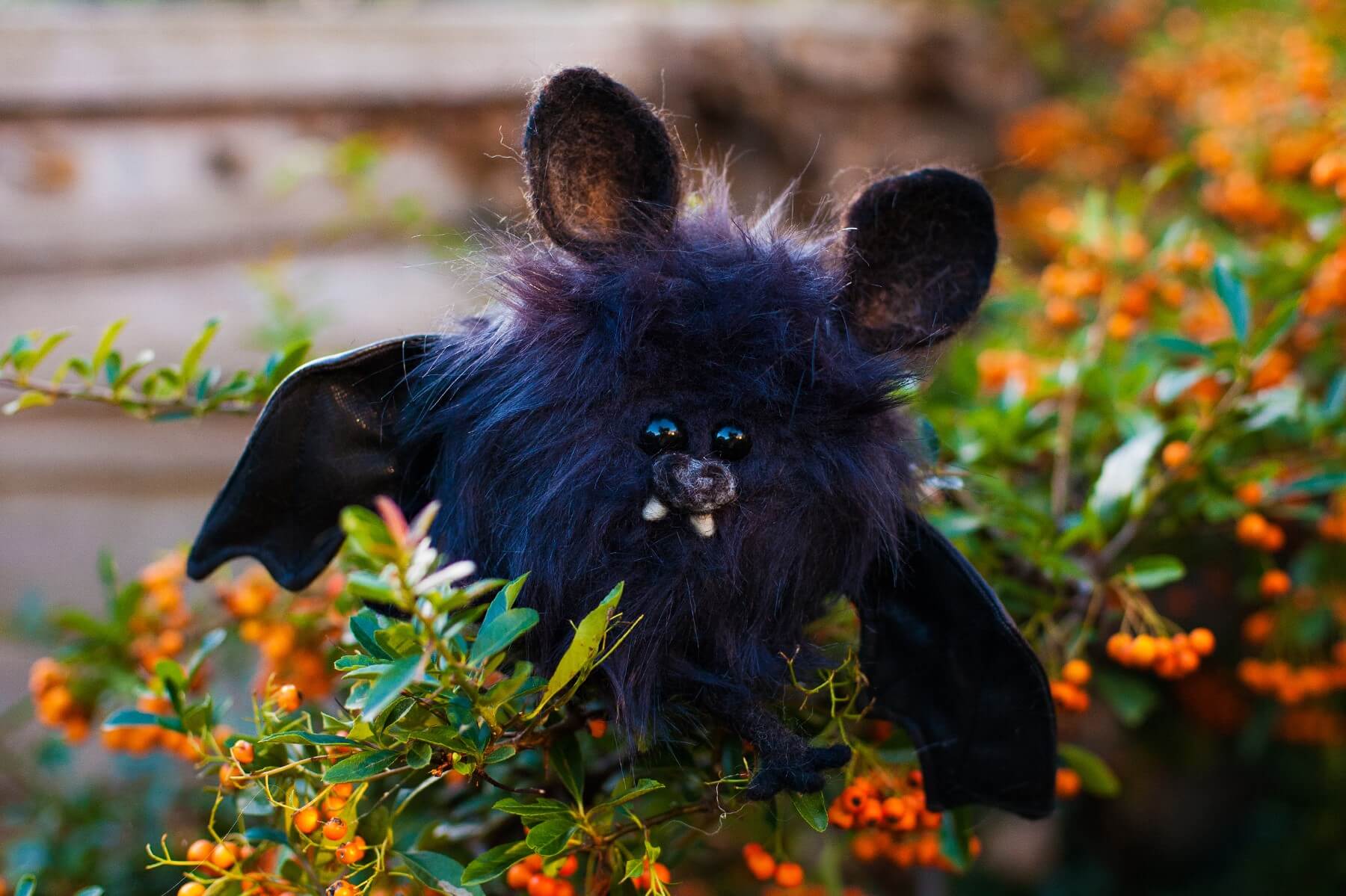 SukiSuki fluffy bat plush