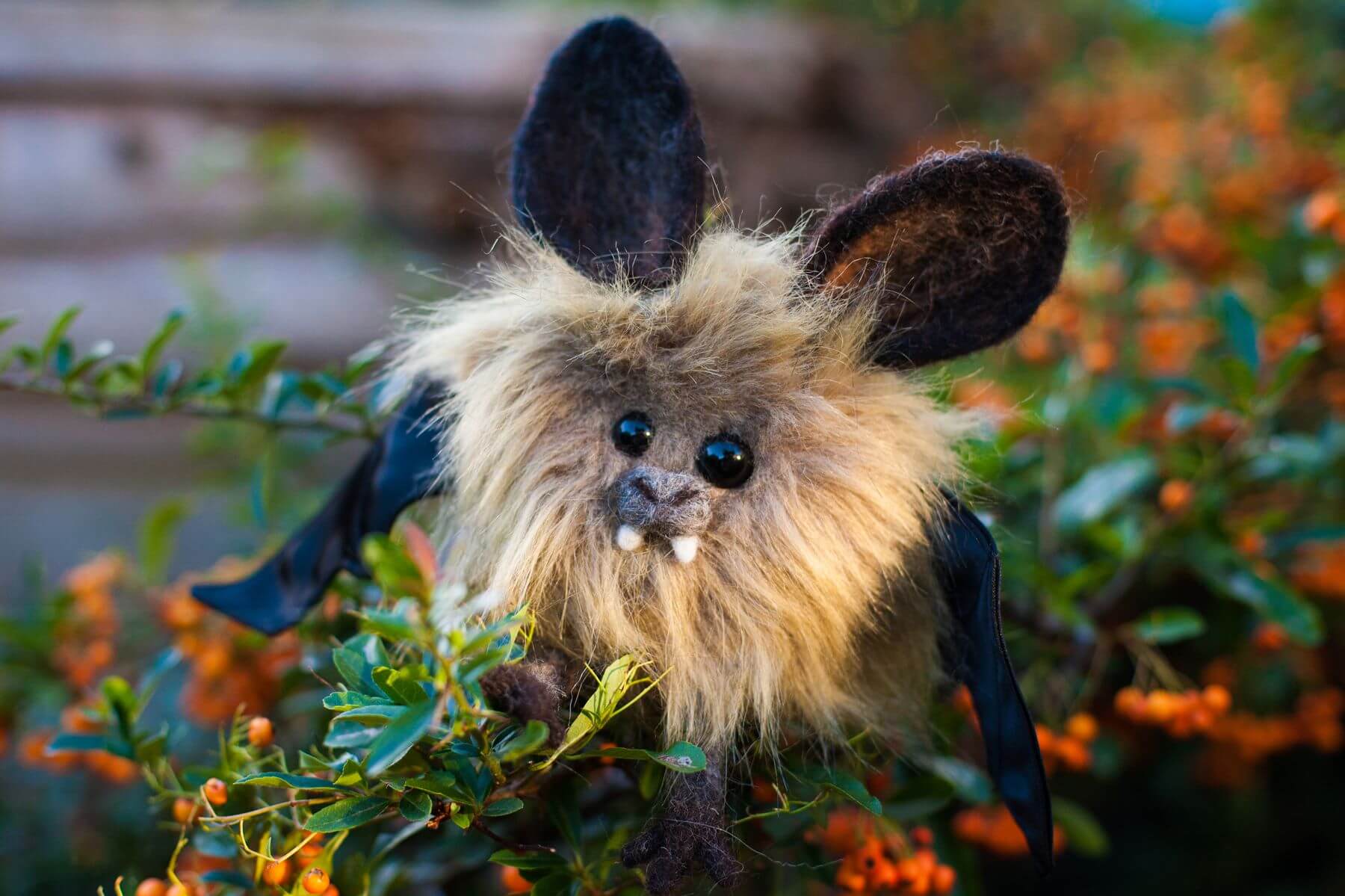 SukiSuki fluffy bat plush