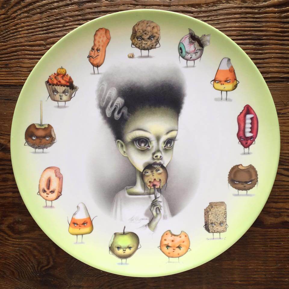 Mab Graves Halloween melamine plate little Bride