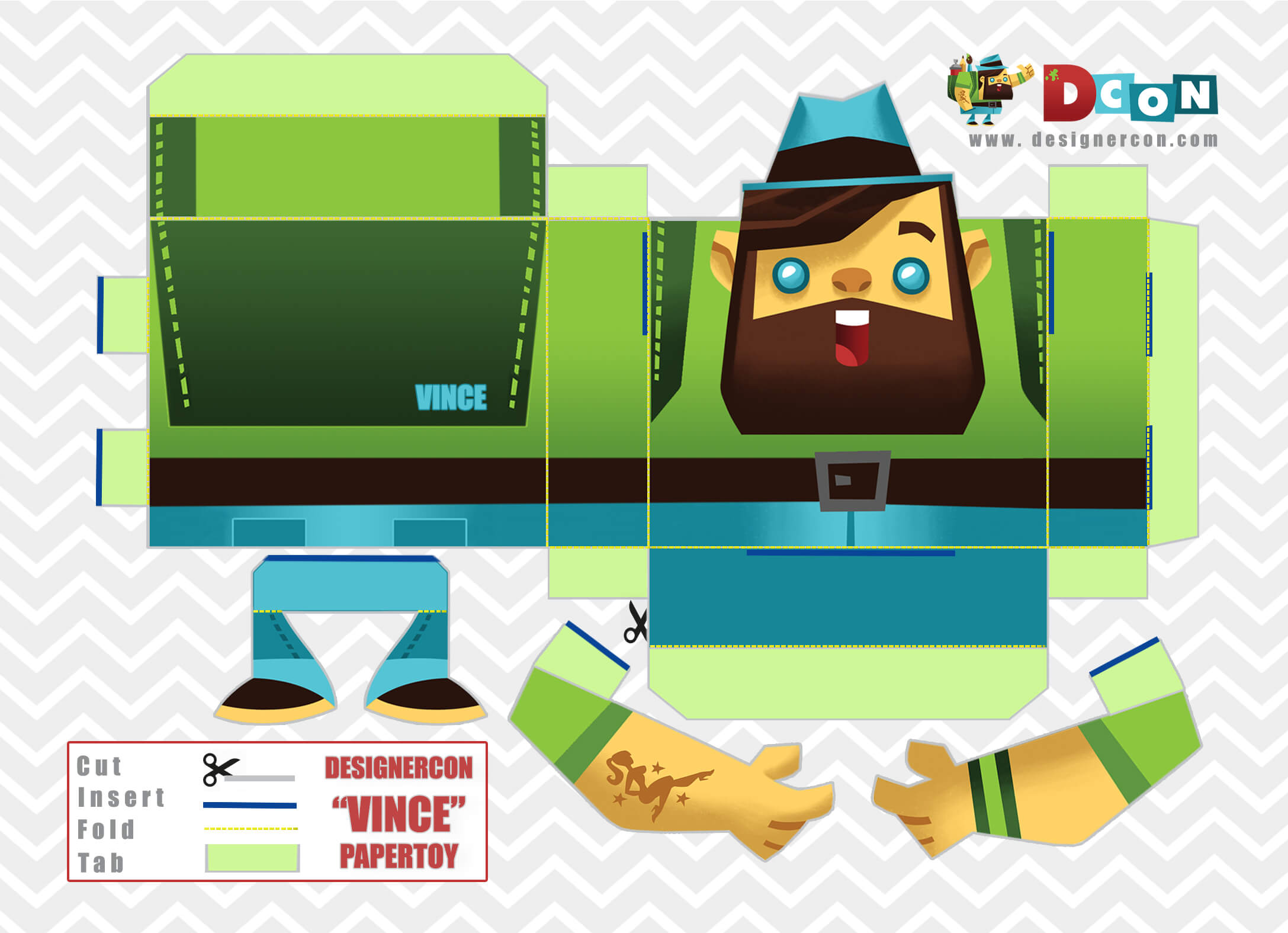 designercon_mascot_papertoy