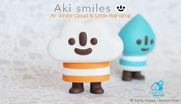 The Toy Chronicle Aki Smiles Mr White Cloud And Little Raindrop By Akinori Oishi X Fluffy House