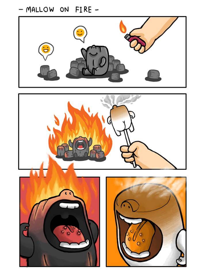 mallow-on-fire