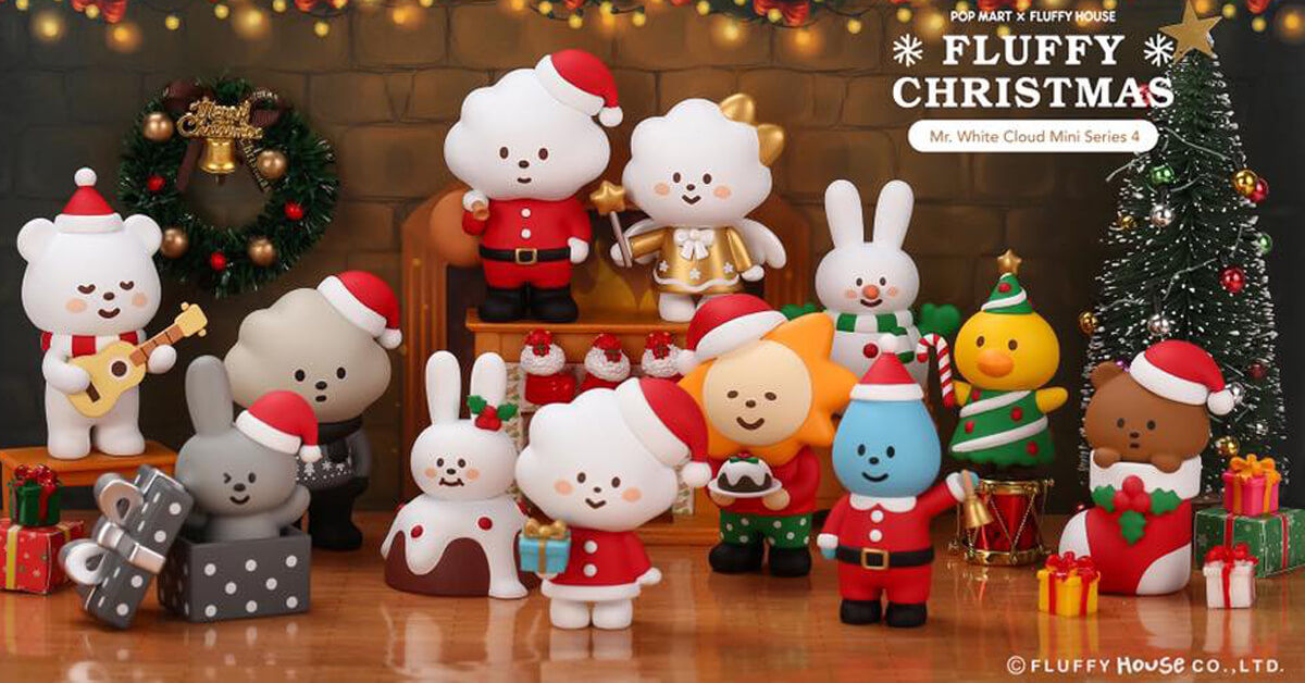 The Toy Chronicle Mr White Cloud Mini Series 4 Fluffy Christmas By Fluffy House X Pop Mart