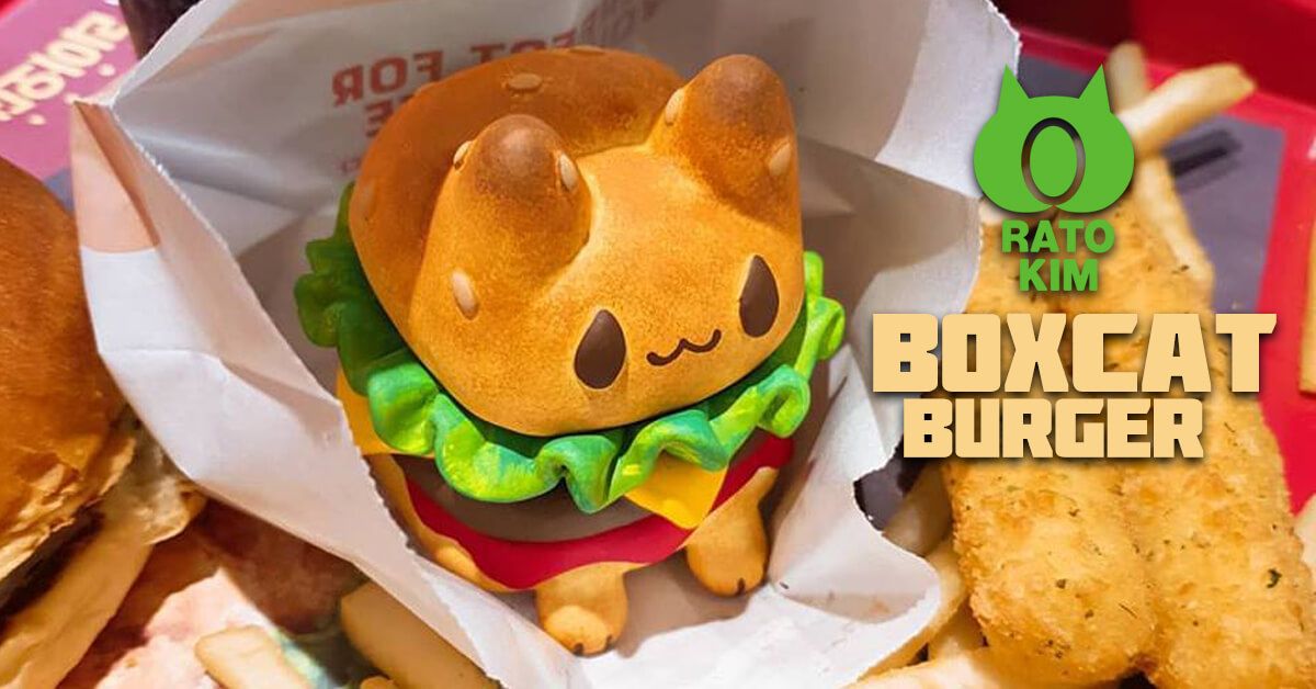 burger cat plush