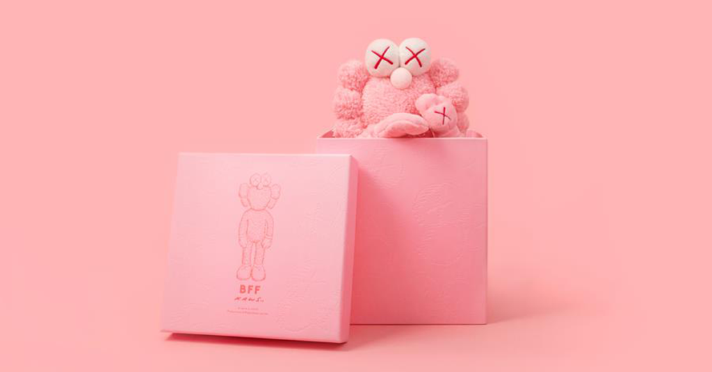 kaws pink plush