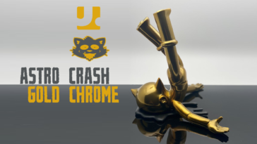 astro-crash-gold-chrome-joshdivine-strangecattoys-featured