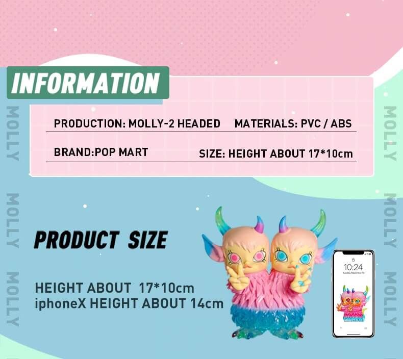 2 Molly Headed By Kenny Wong x How2work x POP MART - The Toy