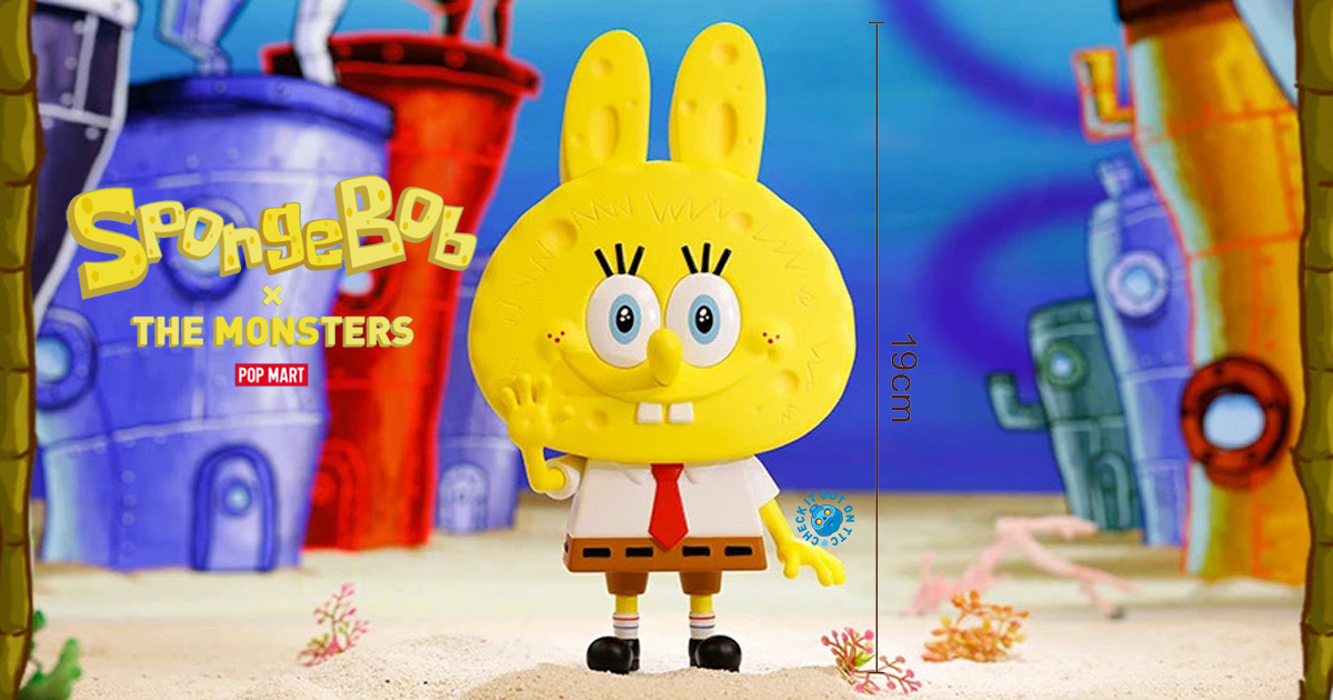 XL SpongeBob Labubu by Kasing Lung x POP MART