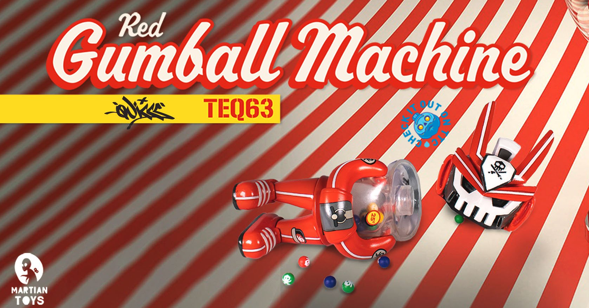 Red Gumball Machine TEQ63 by Quiccs x Martian Toys - The Toy Chronicle
