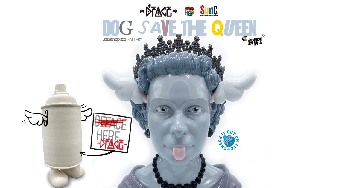 Sync. × D*FACE DOG SAVE THE QUEEN フィギュア D*FACE x MEDICOM Dog Save The Queen at A Right Royal $#*! Show