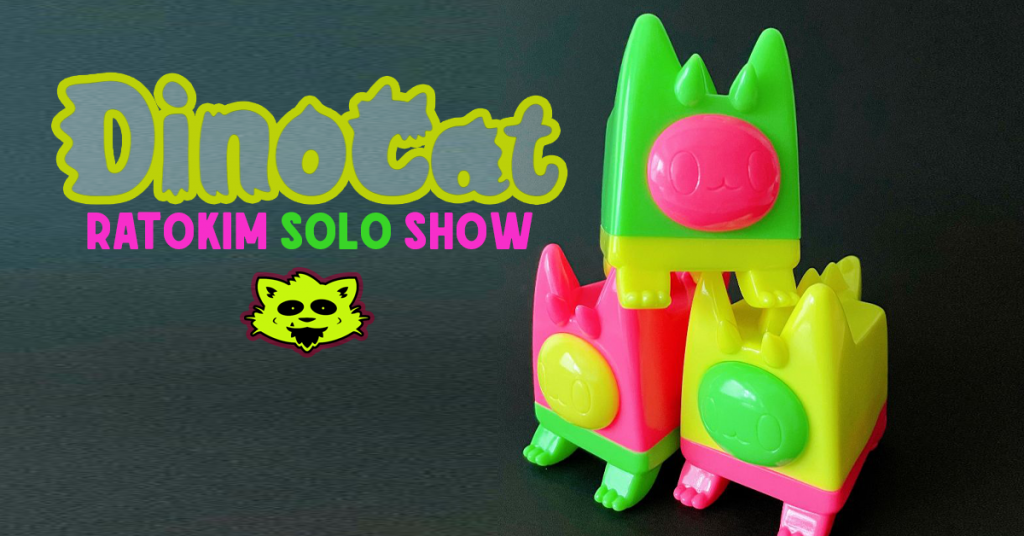 rato-kim-DINOCAT-solo-show-strangecattoys-featured