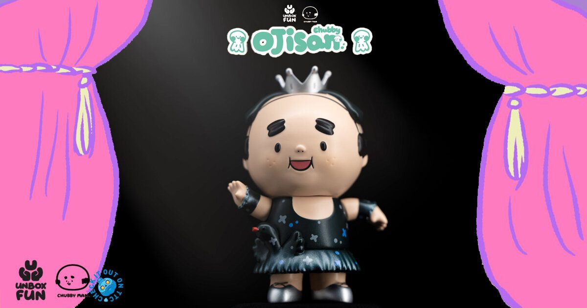 CHUBBY OJISAN 'UNBOX IN BLACK ' BALLET Edition by AMBER x Unbox