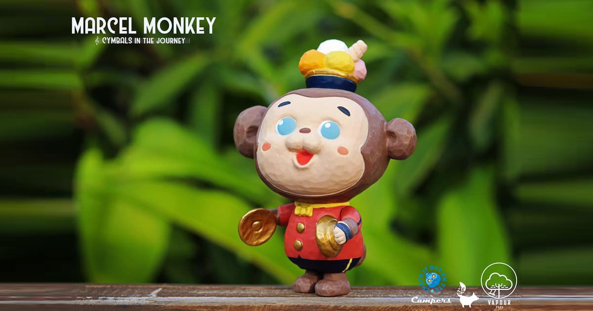 Vintage Wade Whimsies Brown Monkey in Tree Collectible