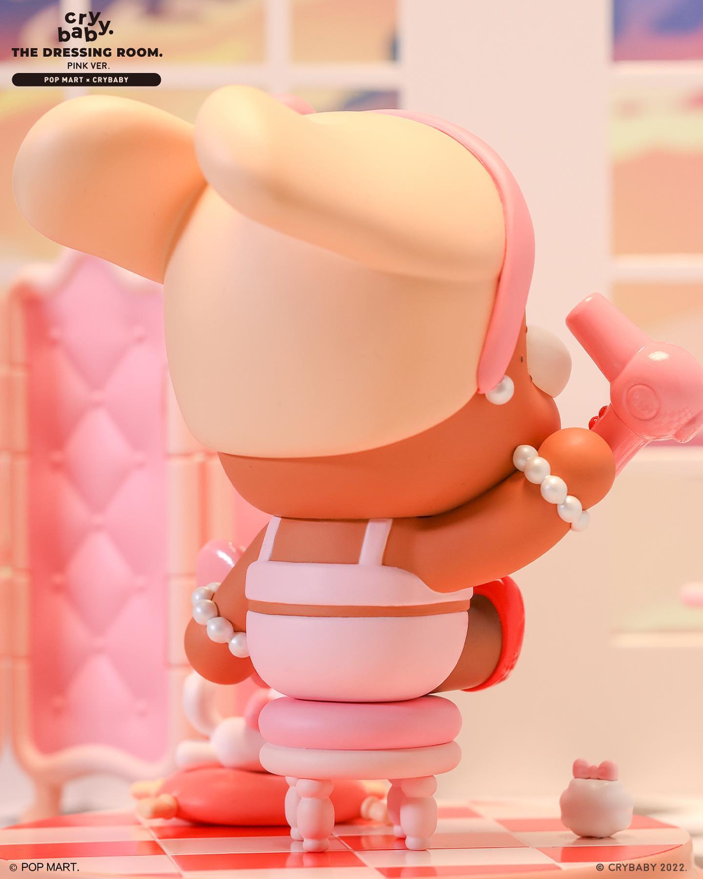 その他 POPMART crybaby THE DRESSING ROOM Crybaby The Dressing Room Figurine(Pink Ver.) - 梳妆台-原色