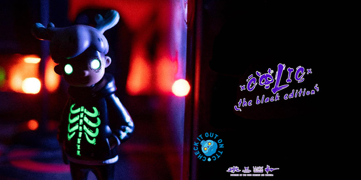 CHILL TOYS 煙童　ブラック陰陽2体セット Colic the Black by MAD KIDS x Wee Toys Gallery Release! - The Toy