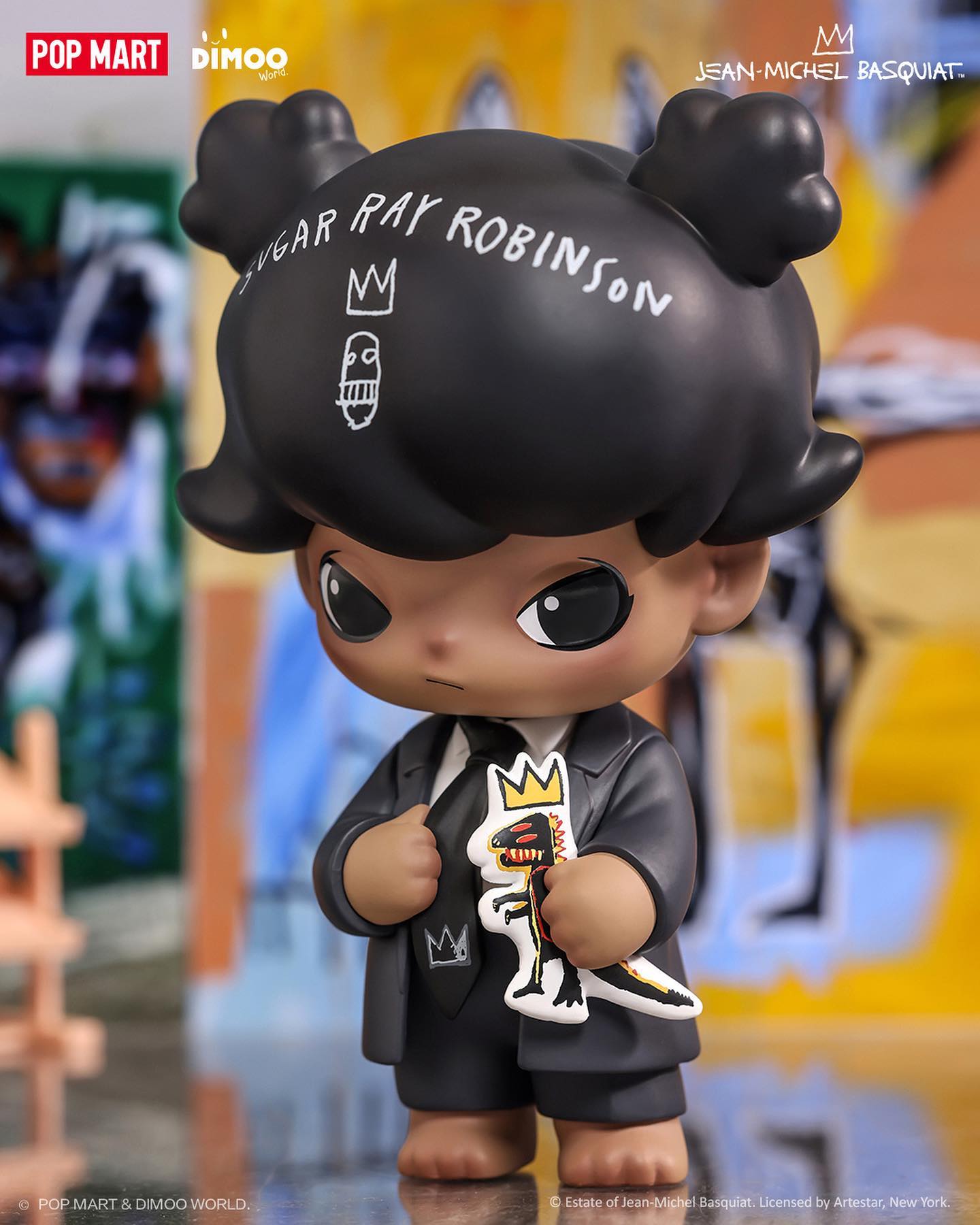 DIMOO JEAN-MICHEL BASQUIAT ディムー　POPMART 楽天市場】DIMOO × JEAN-MICHEL BASQUIAT 002 ビッグサイズ
