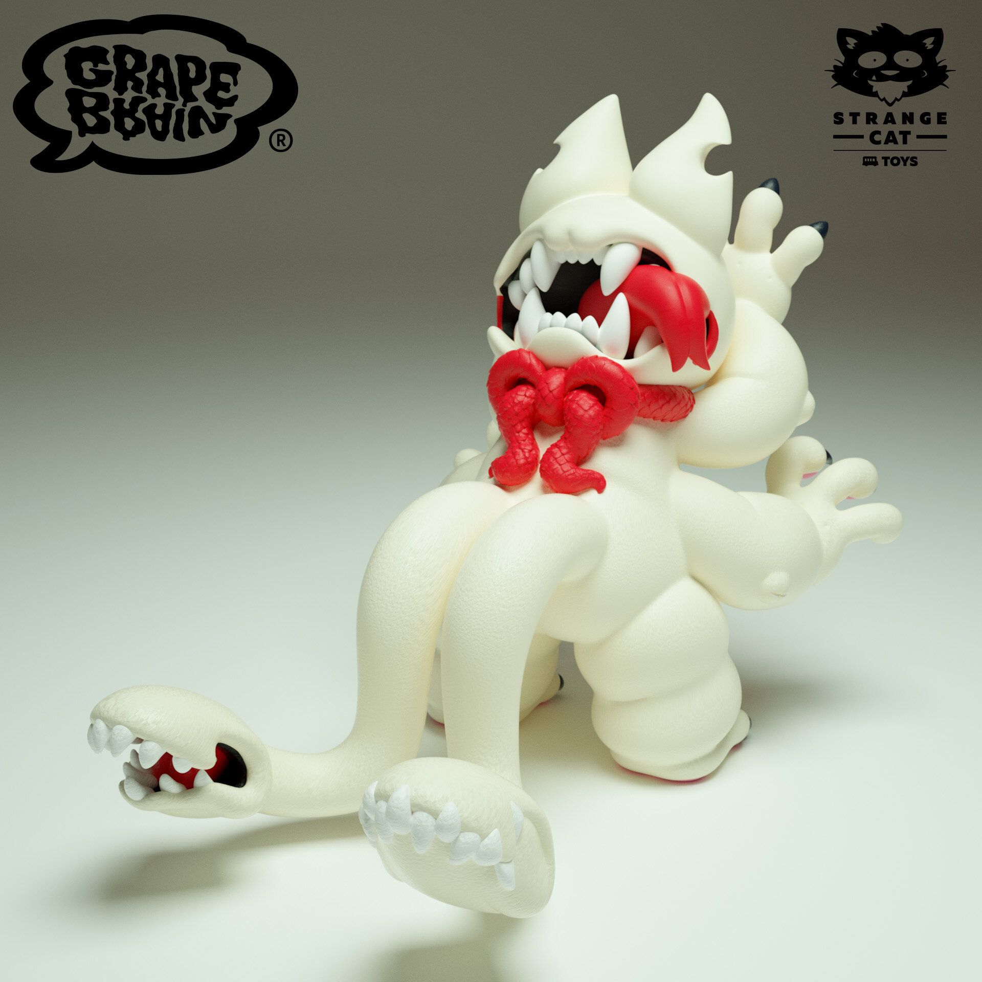 Figurine DAINIGIRUJIN Black Version – Grape Brain X Strangecat – 35cm Sofubi