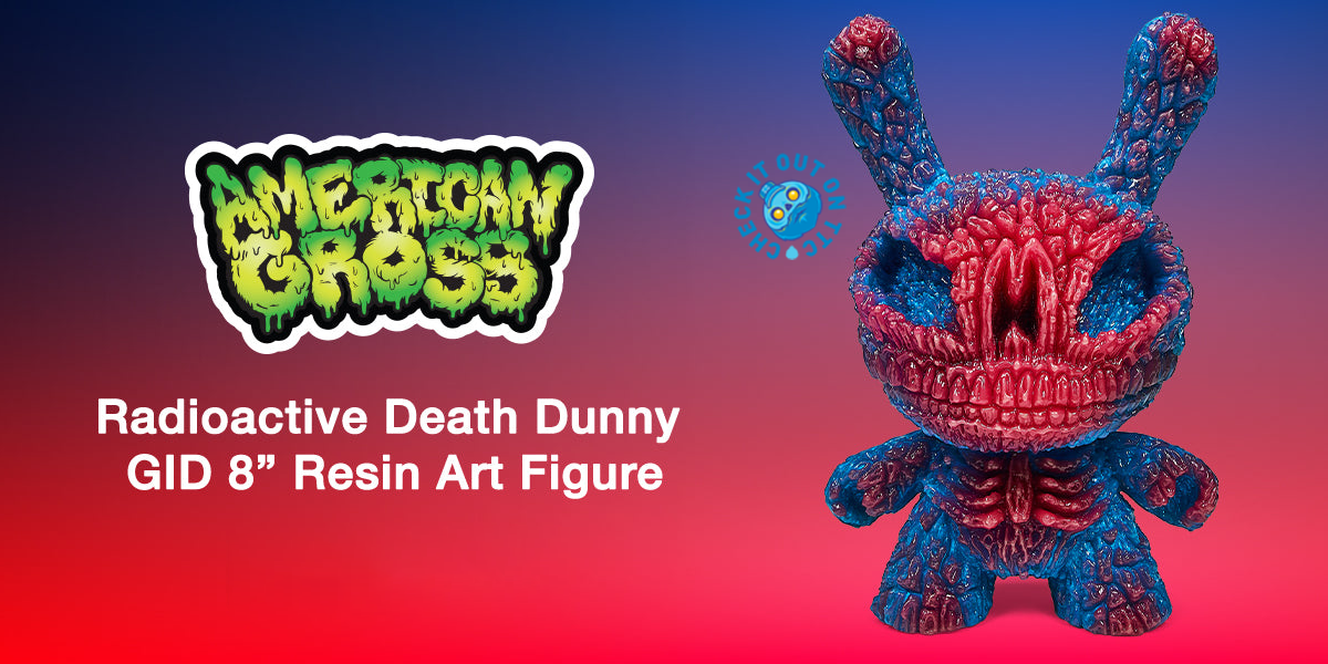 Radioactive Death GID Dunny by American Gross x Kidrobot! - The
