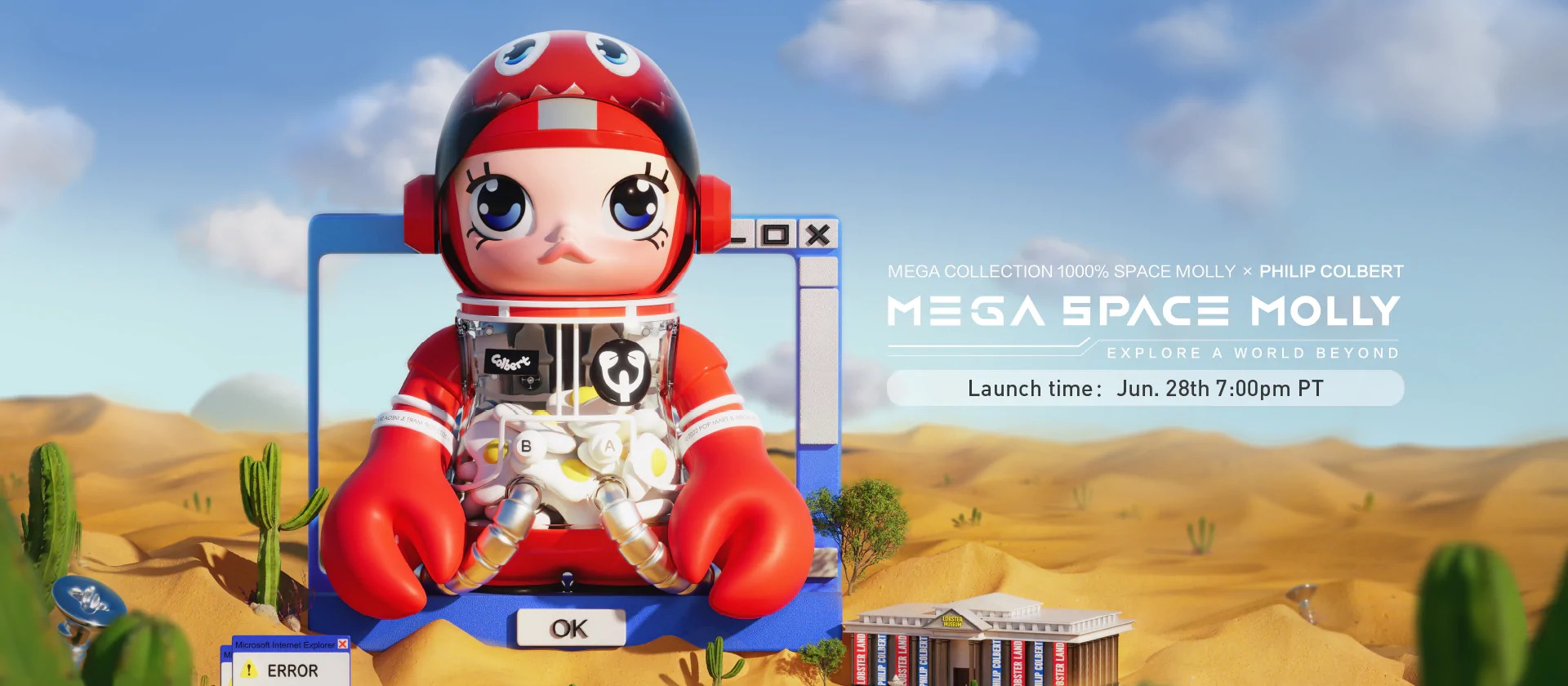 PHILIP COLBERT x POP MART x Kenny Wong SPACE MOLLY MEGA