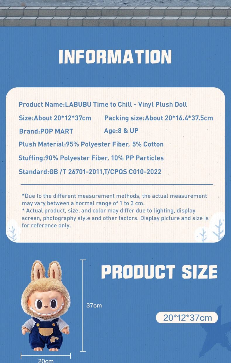 POP MART x Kasing Lung Labubu Time to Chill - Vinyl Plush POP MART x Kasing Lung Labubu Time to Chill - Vinyl Plush