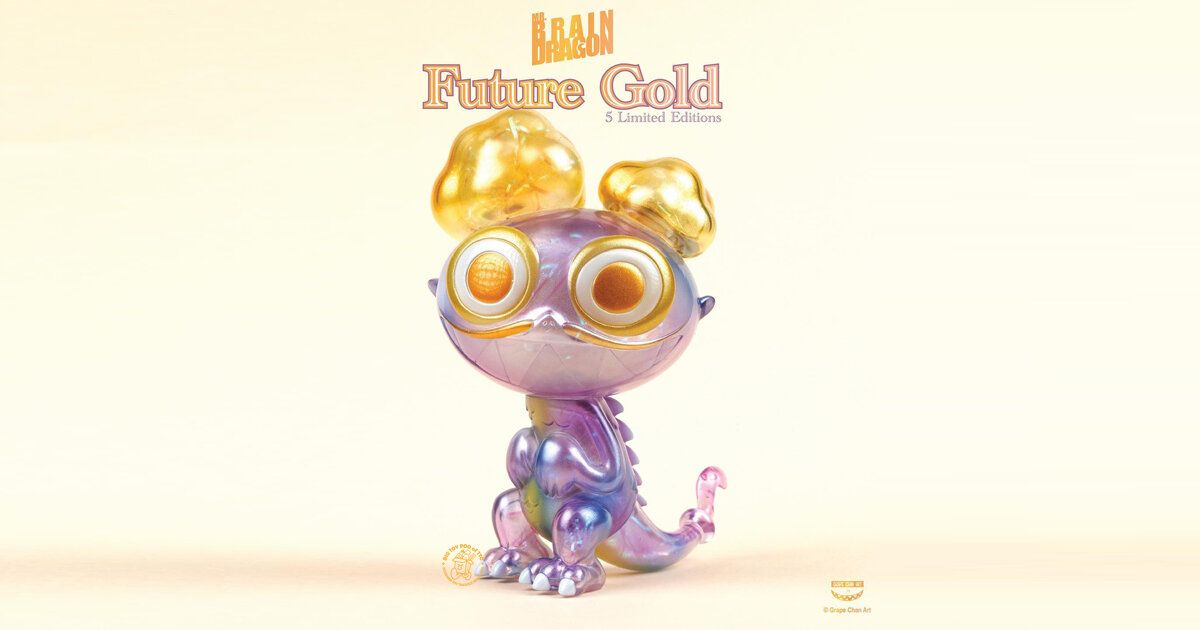 MR. Brain Dragon Future Gold Edition by Grape Chan Art - The Toy