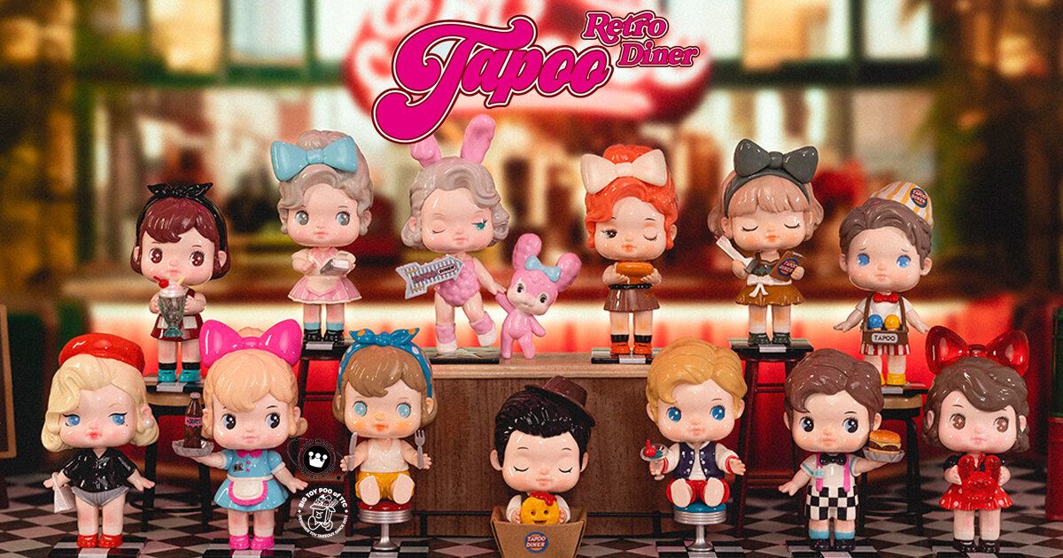 POPMART TAPOO Retro Diner シリーズ 4体セット タプー POP MART x Ciecy TAPOO Retro Diner Blind Box Series - The Toy