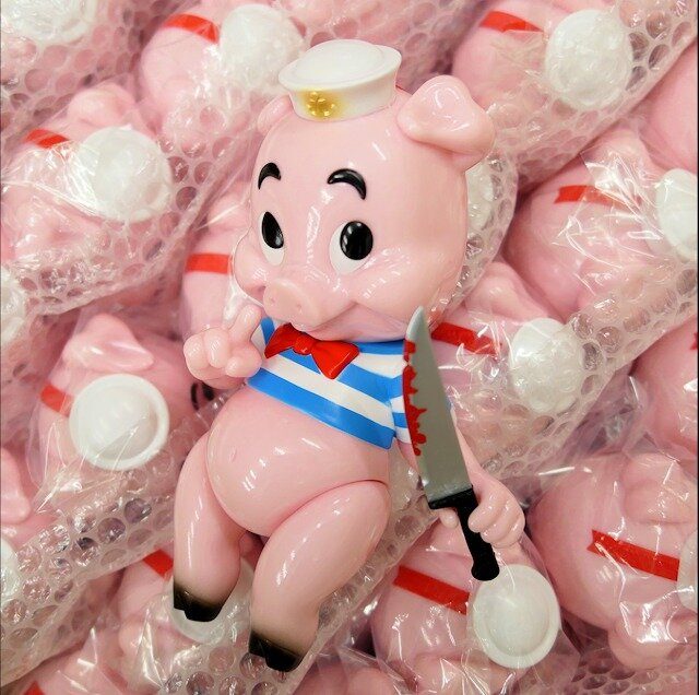 Frank Kozik x BlackBook Toy Presents Piggums Inner Skull OG - The 